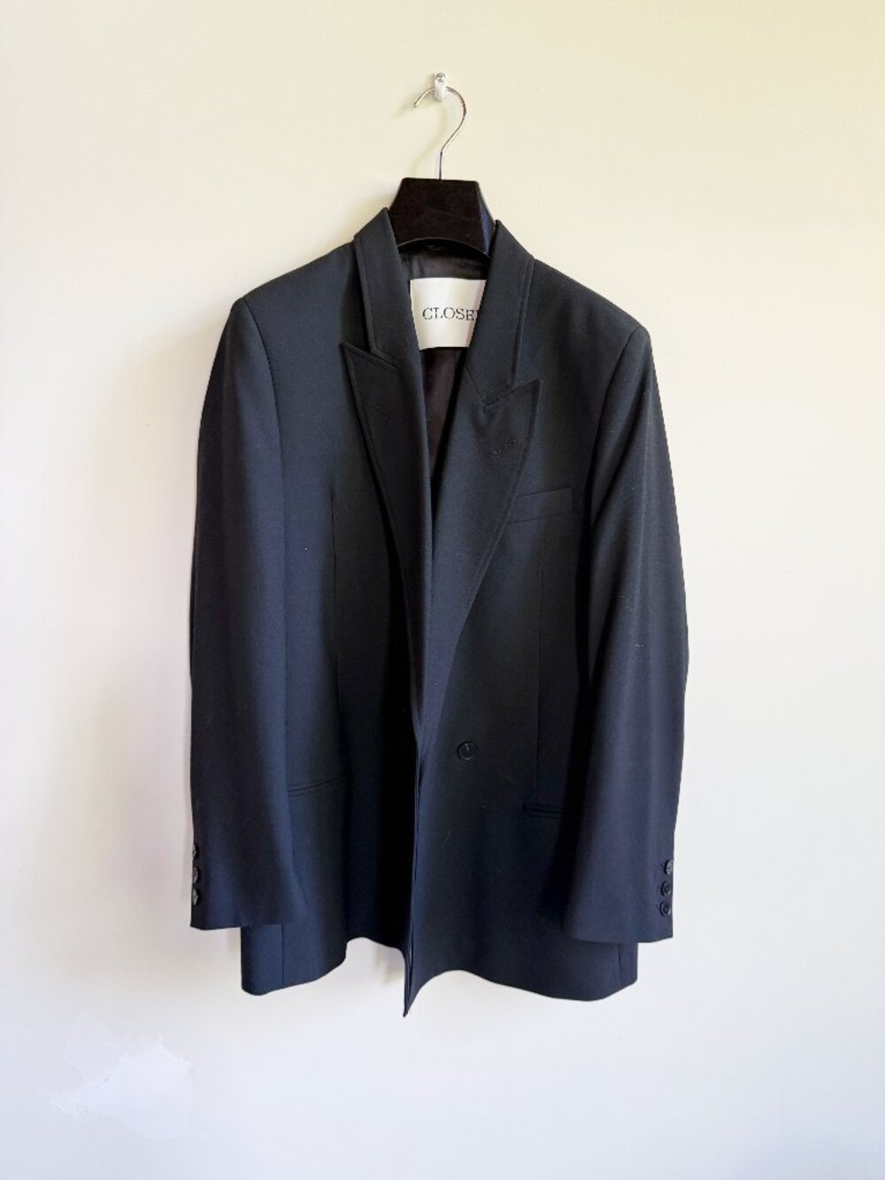 Closed Oversized Double-Breasted Blazer in black